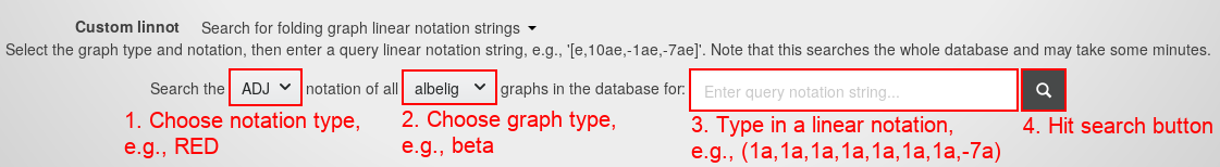 index.php webpage's linear search menu
